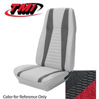 1971 Mustang Mach 1 Coupe Upholstery Set (Full Set) Black w/ Vermillion Stripes