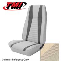 1971 Mustang Mach 1 Coupe Upholstery Set (Full Set) White w/ White Stripes