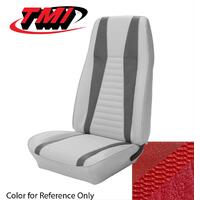 1971 Mustang Mach 1 Coupe Upholstery Set (Full Set) Vermillion w/ Vermillion Stripes