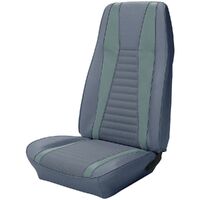 1972-73 Mustang Mach 1 Coupe Upholstery Set (Full Set) Medium Blue w/ Light Blue Stripes