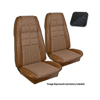 1970 Mustang Deluxe/Grande Upholstery Set w/ Bucket Seats (Front Only) Black