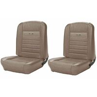 1964.5-65 Mustang Deluxe Pony Upholstery Set w/ Bucket Seats (Front Only) Palomino