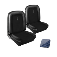 1967 Mustang Shelby/Deluxe Upholstery Set w/ Bucket Seats (Front Only) Blue