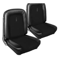 1967 Mustang Shelby/Deluxe Upholstery Set w/ Bucket Seats (Front Only) Black
