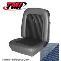 1968 Mustang Shelby/Deluxe Upholstery Set w/ Bucket Seat (Front Only) Two-Tone Blue