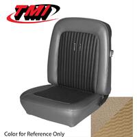 1968 Mustang Shelby/Deluxe Upholstery Set w/ Bucket Seat (Front Only) Parchment