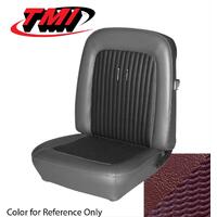 1968 Mustang Shelby/Deluxe Upholstery Set w/ Bucket Seat (Front Only) Dark Red