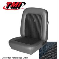 1968 Mustang Shelby/Deluxe Upholstery Set w/ Bucket Seat (Front Only) Black