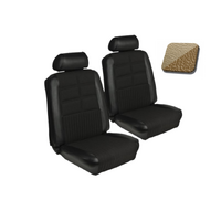1969 Mustang Delxue/Grande Upholstery Set w/ Bucket Seats (Front Only) Nugget Gold w/ Ruffino Grain Inserts