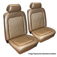 1969 Mustang Deluxe Upholstery Set w/ Bucket Seats (Front Only) Nugget Gold
