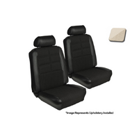 1969 Mustang Deluxe Upholstery Set w/ Bucket Seats (Front Only) White