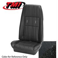 1971 Mustang Coupe Deluxe/Grande Cloth Upholstery Set (Rear Set) Black w/ Black & White Houndstooth