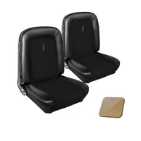 1967 Mustang Coupe Shelby/Deluxe Upholstery Set w/ Bucket Seats (Full Set) Light Parchment