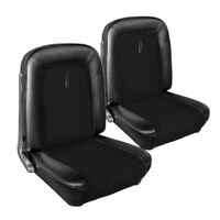 1967 Mustang Coupe Shelby/Deluxe Upholstery Set w/ Bucket Seats (Full Set) Black