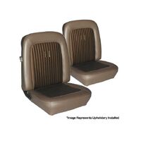 1968 Mustang Coupe Shelby/Deluxe Upholstery Set w/ Bucket Seats (Full Set) Saddle