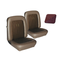 1968 Mustang Coupe Shelby/Deluxe Upholstery Set w/ Bucket Seats (Full Set) Dark Red