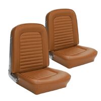 1964.5-65 Mustang Coupe/Convertible/Fastback Standard Upholstery Set w/ Bucket Seats (Front Only) Palomino