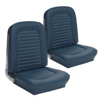 1966 Mustang Standard Upholstery Set w/ Bucket Seats (Front Only) Blue