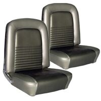 1967 Mustang Standard Upholstery Set w/ Bucket Seats (Front Only) Black