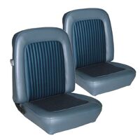 1968 Mustang Standard Upholstery Set w/ Bucket Seats (Front Only) Blue