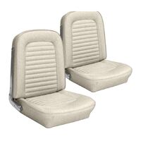 1964.5-65 Mustang Coupe Standard Upholstery Set w/ Bucket Seats (Full Set) White