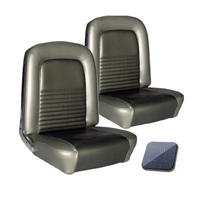 1967 Mustang Coupe Standard Upholstery Set w/ Bucket Seats (Full Set) Blue
