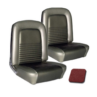 1967 Mustang Coupe Standard Upholstery Set w/ Bucket Seats (Full Set) Red Metallic