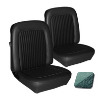 1968 Mustang Coupe Standard/Deluxe Upholstery Set w/ Bucket Seats (Full Set) Turquoise