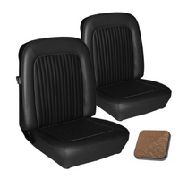 1968 Mustang Coupe Standard/Deluxe Upholstery Set w/ Bucket Seats (Full Set) Saddle