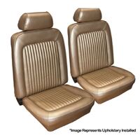 1969 Mustang Coupe Standard Upholstery Set w/ Bucket Seats (Full Set) Nugget Gold