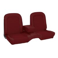 1966 Mustang Coupe Standard Upholstery Set w/ Bench Seat (Full Set) Red Metallic
