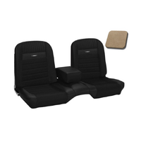1964.5-66 Mustang Deluxe Pony Upholstery Set w/ Bench Seat (Front Only) Parchment
