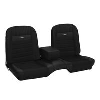 1964.5-66 Mustang Deluxe Pony Upholstery Set w/ Bench Seat (Front Only) Black