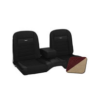 1964.5-65 Mustang Coupe Deluxe Pony Upholstery Set w/ Bench Seat (Full Set) Emberglow/Parch