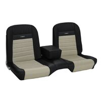 1964.5-65 Mustang Coupe Deluxe Pony Upholstery Set w/ Bench Seat (Full Set) Black/White