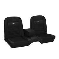 1964.5-65 Mustang Coupe Deluxe Pony Upholstery Set w/ Bench Seat (Full Set) Black