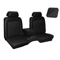 1969 Mustang Coupe Deluxe Upholstery Set w/ Bench Seat (Full Set) Black
