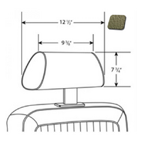 1968 Mustang Standard/Deluxe Headrest Cover - Ivy Gold
