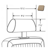 1968 Mustang Standard/Deluxe Headrest Cover - Light Parchment