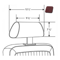 1968 Mustang Standard/Deluxe Headrest Cover - Dark Red