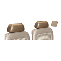 1968 Mustang Sport Seat Deluxe Headrest Cover Upholstery (1 Pair) Parchment