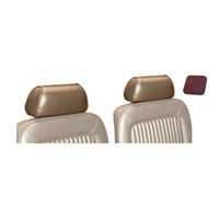 1968 Mustang Sport Seat Deluxe Headrest Cover Upholstery (1 Pair) Dark Red