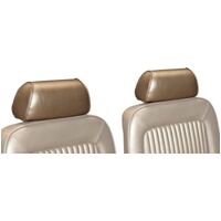 1968 Mustang Sport Seat Deluxe Headrest Cover Upholstery (1 Pair) Nugget Gold