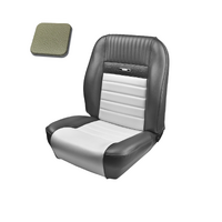 1964.5-64 Mustang Deluxe Pony Sport Seat Upholstery Set w/ Bucket Seat (Front Only) Ivy Gold
