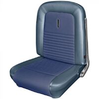 1967 Mustang Deluxe Sport Seat Upholstery Set w/ Bucket Seats (Front Only) Blue