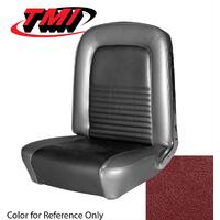1967 Mustang Standard Sport Seat Upholstery Set w/ Bucket Seats (Front Only) Dark Red