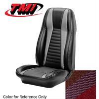 1971 Mustang Mach 1 Coupe Sport Seat Upholstery Set (Full Set) Dark Red w/ Dark Red