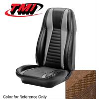 1971 Mustang Mach 1 Coupe Sport Seat Upholstery Set (Full Set) Medium Ginger w/ Medium Ginger Stripes