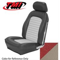 1964.5-66 Mustang Coupe Sport Seat Standard Upholstery w/ Bucket Seats (Full Set) Red/White