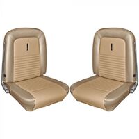 1967 Mustang Coupe Deluxe Sport Seat Upholstery Set w/ Bucket Seats (Full Set) Light Parchment
